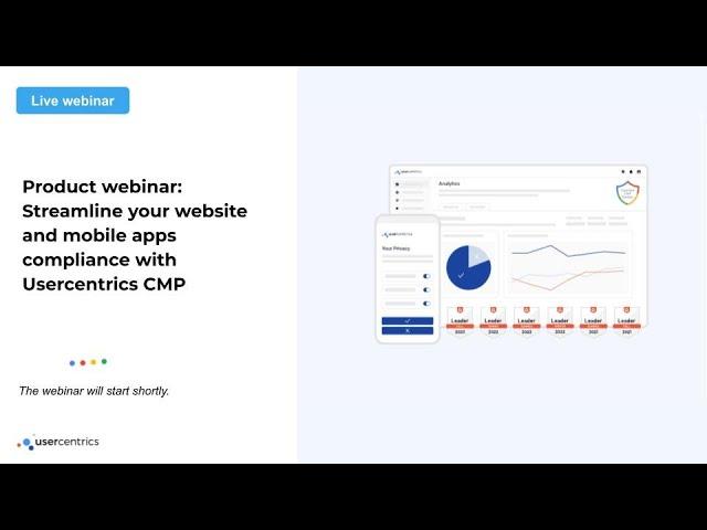 Usercentrics CMP Product webinar: Streamline website and mobile apps compliance with Usercentrics.