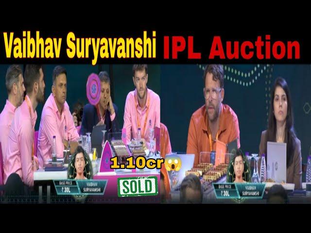 Vaibhav Suryavanshi IPL Auction full highlights ll Vaibhav Suryavanshi IPL Auction 2025