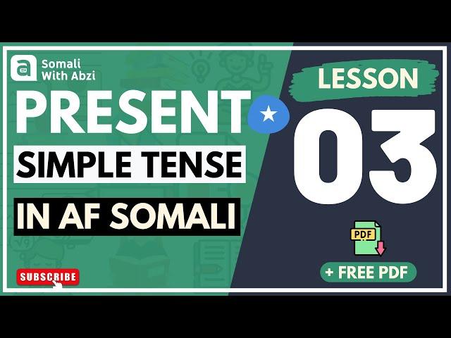 Present Simple tense - in af Somali - Lesson 03 - Somali 