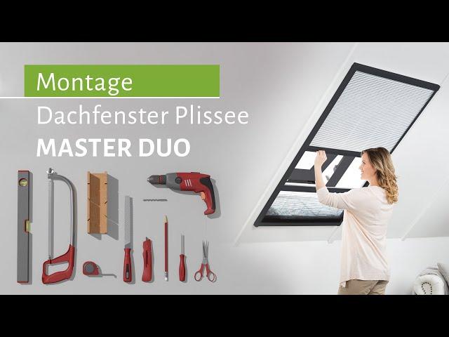 Montage Sonnen- / Insektenschutz Dachfenster Plissee MASTER DUO