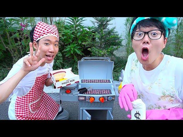 보람이의 바베큐 그릴 장난감 가게놀이 Boram Cooking with BBQ Grill Toy