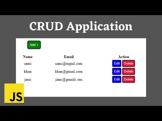 Creating a CRUD (Create, Read, Update, Delete) Application in HTML, CSS, and JavaScript