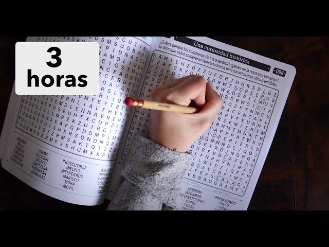 ASMR español | 3 horas de sopa de letras! con chicle