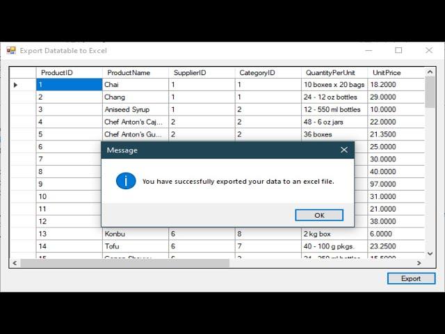 VB.NET Tutorial - How to Export DataGridView to excel | FoxLearn