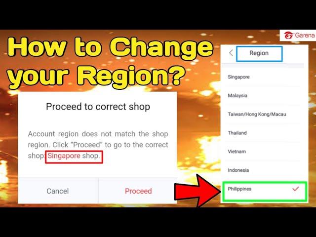 *TUTORIAL* HOW TO CHANGE REGION ON GARENA ACCOUNT? (SG TO PH)