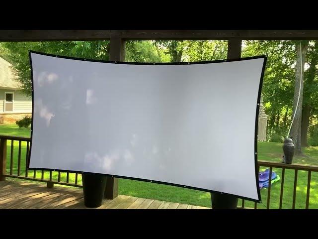 AAJK Outdoor Projection Screen Review, THE BEST OUTDOOR MOVIE SCREEN  Tried a few and this