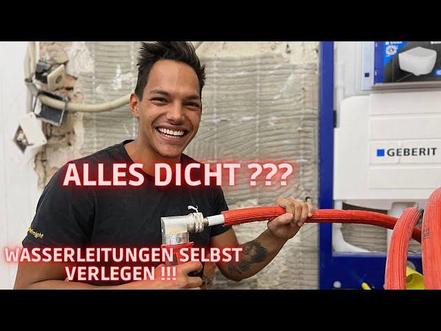 Wasserleitungen verlegen und Grohe Unterputzdusche einbauen!!! //TEIL4