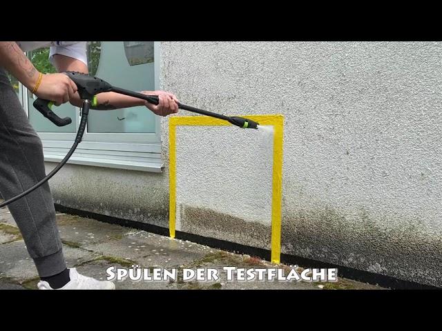 Clean it Fassadenreinigung - Probefläche - Testreinigung