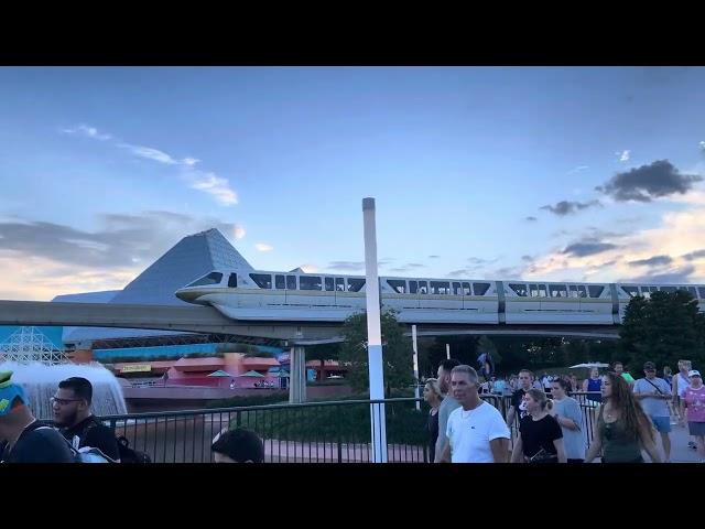 Walt Disney World Sunset️Monorail Going By EPCOT  Awesome DisneyMoment️