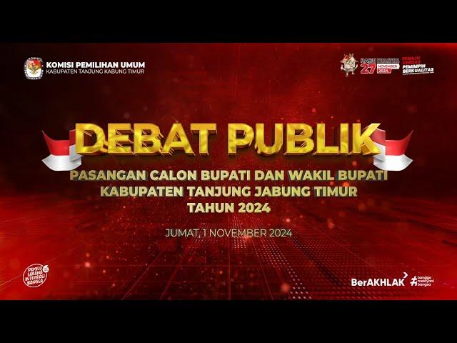 [LIVE] DEBAT PUBLIK CALON BUPATI DAN WAKIL BUPATI KAB. TANJUNG JABUNG TIMUR TAHUN 2024