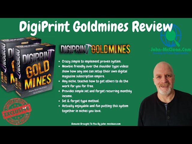 DigiPrint Goldmines Review + Bonuses Don't Buy Without First Seeing ‍My Custom Made Bonuses‍