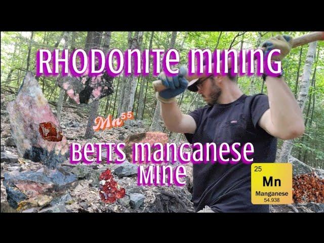 Rhodonite & Rhodochrosite Mining - Betts Manganese Mine | Garnet & Pyrite Crystal Hunting #mining