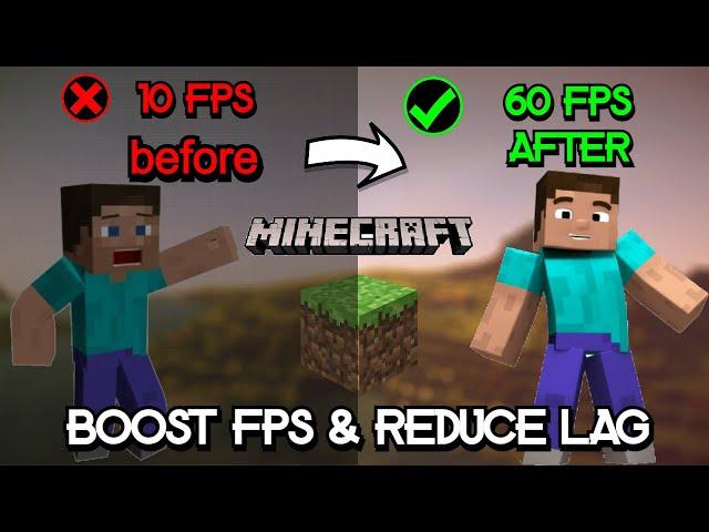 Minecraft Lag Fix | LAG & STUTTER FIX | Potato/Low end PC | Minecraft FPS Boost |