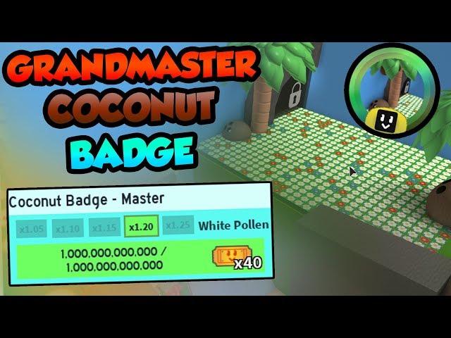 *COCONUT GRANDMASTER* BADGE!! One Trillion Pollen! | - Roblox Bee Swarm Simulator