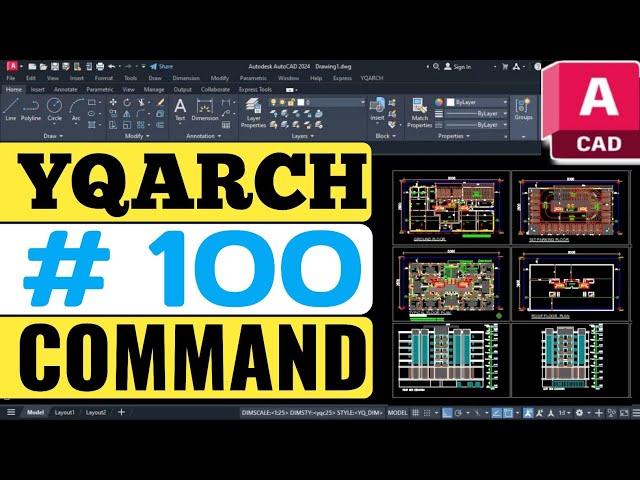 100 Advanced Commands YQArch AutoCAD - Tutorial