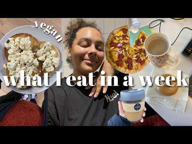 vegan what I eat in a week | easy, lazy, vegan meals when working 9-5 & vegan weetabix cheesecake