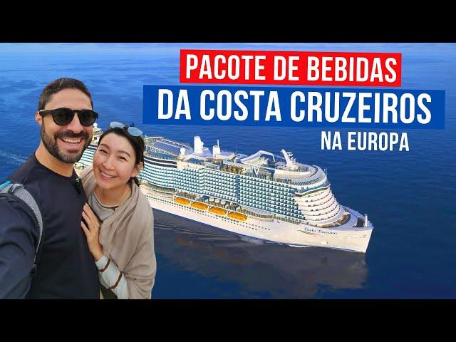 COMO FUNCIONA O PACOTE DE BEBIDAS DA COSTA CRUZEIROS? Quanto Custa Bebida no Costa Smeralda Europa