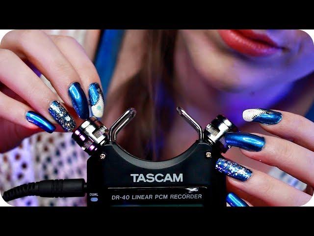 ASMR Tascam Mic Tapping W/ Scratching (NO TALKING) Gentle Close Up Ear to Ear Sounds  White Noise