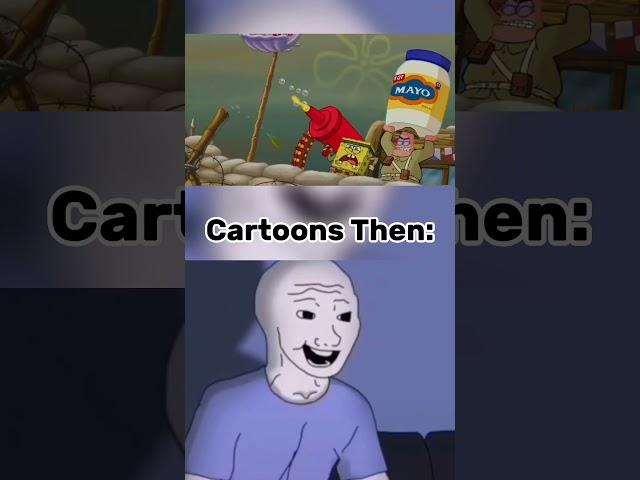 Cartoons Then  Vs Now  | Im Just A Freak Meme #shorts #memes #wojak