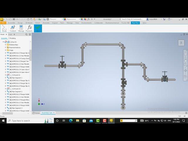 Learn How to generate a Pipeline in Autodesk inventor 2023/Professional/