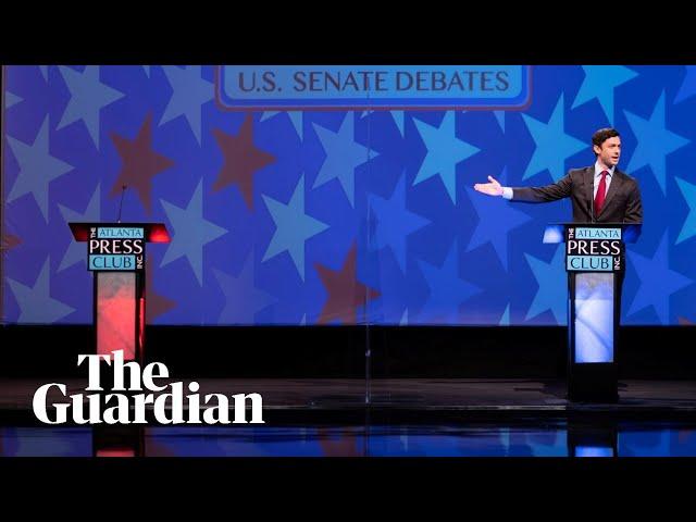 Georgia debate: Jon Ossoff addresses empty podium as Senator David Perdue skips event