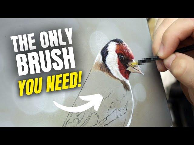 The BEST BRUSHES for Painting Realism (How To Paint Bird Feathers)