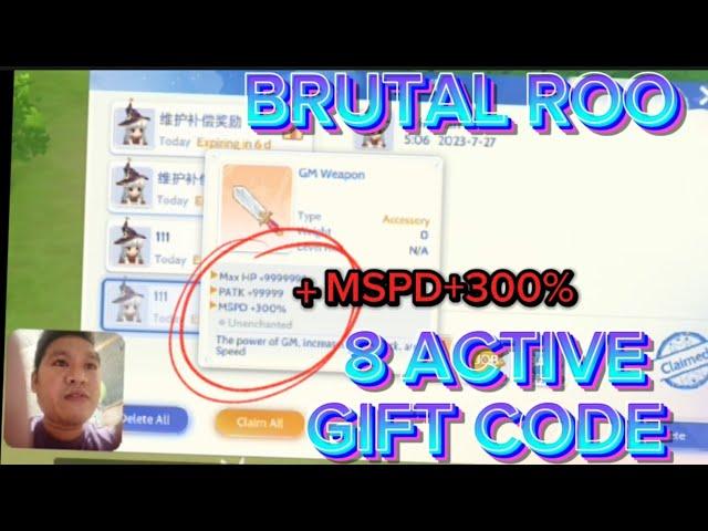 BRUTAL ROO PRIVATE SERVER | 8 ACTIVE GIFT CODE @nickdiwa7919