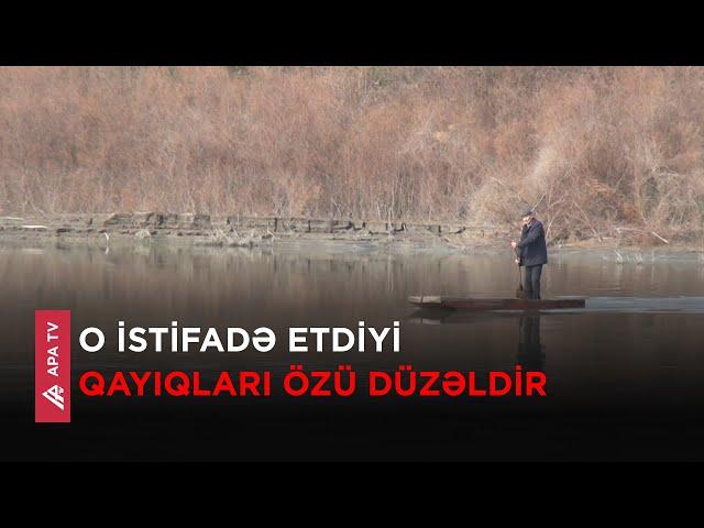 Zərdablı müəllim 32 ildir ki, məktəbə qayıqla gedir – APA TV