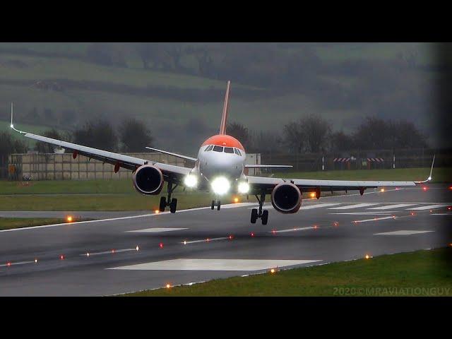 (4K) Planes Landing in Strong Winds at Bristol Airport (24th October 2020) | CROSSWIND Landings