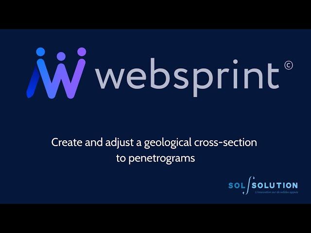 Websprint© : Create and ajust a geological cross section to penetrograms