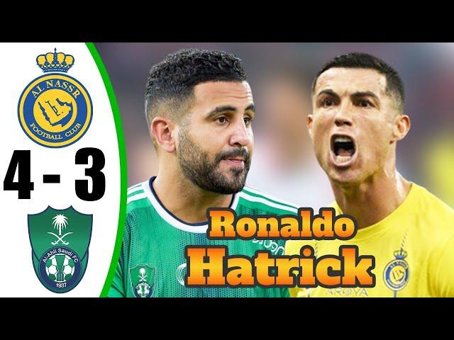 Ronaldo Hat-Trick In 5 Min  AL Nassr vs AL Ahli 4-3 - All Goals & Highlights - 2024