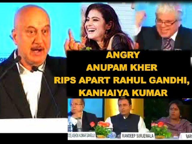 Angry Anupam Kher rips apart Rahul Gandhi, Kanhaiya Kumar at The Telegraph Debate | FULL SPEECH