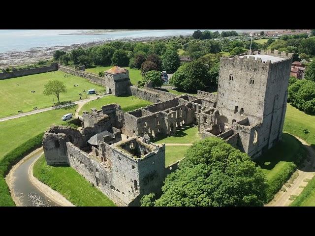 ROMAN PORTCHESTER FORT  drone view   2023 may 30