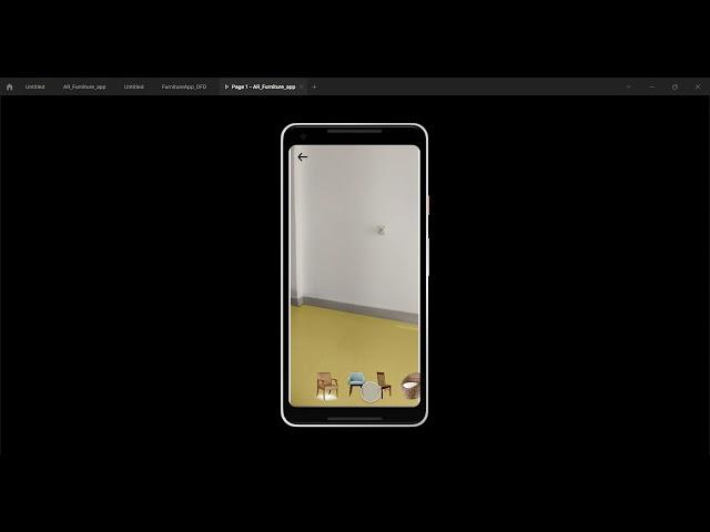 Prototyping of AR Furniture app with  Figma