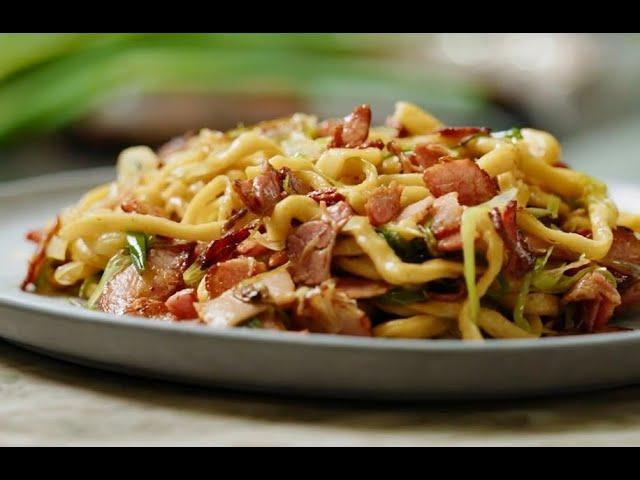 Bacon and Egg Noodle Stir Fry | Our State On A Plate  | Brendan Pang