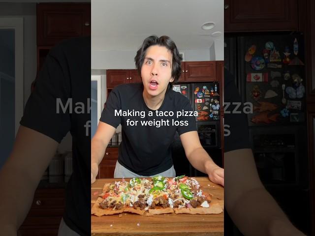 Making a taco pizza for weight loss.