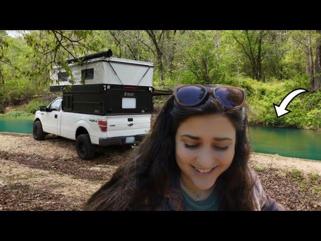 Riverside Truck Camping Crystal Clear Water