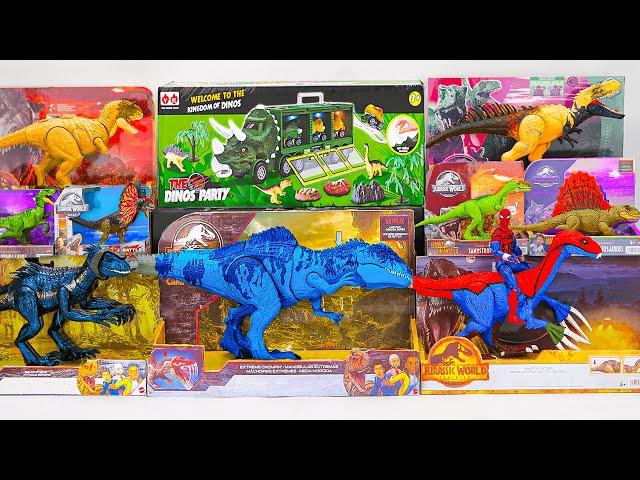 Jurassic World Unboxing Review | Dinosaur Truck, Spiderman Therizinosaurus, Giganotosaurus | ASMR