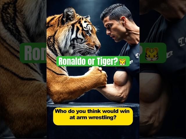  Cristiano Ronaldo vs Tiger Liam – ARM WRESTLING WAR!  Who’s the Real Alpha?! 