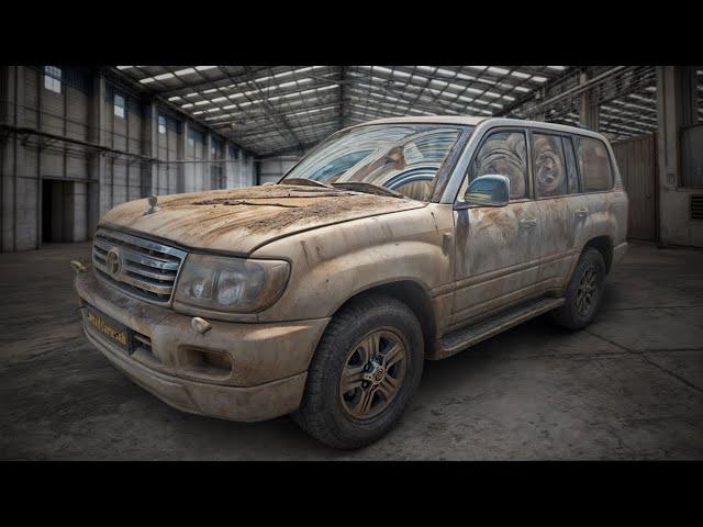 First Wash in 15 Years: BARN FIND land cruiser 100 series ! #abandoned #automobile