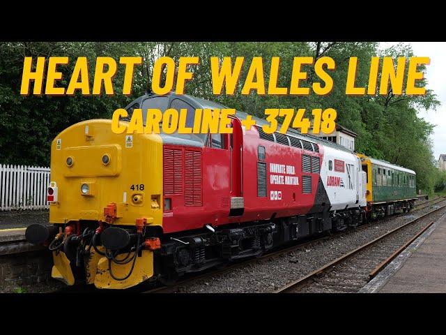 Inspection Saloon Heart of Wales Line Class 37. Including Knucklas and Cynghordy Viaducts