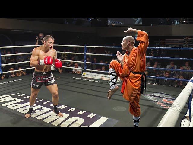 KungFu Master Shaolin vs Pro Kickboxing | Don't Mess With Shaolin Monk
