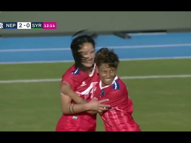 Direct Goal in Corner Kick. Rare moment. Anita Basnet from Nepal