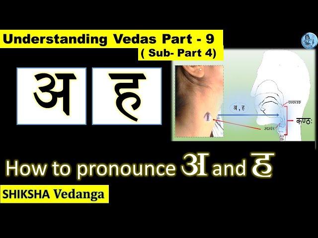 Pronunciation place of  अ , ह  as per  Paniniya Shiksha (Practical demonstration)