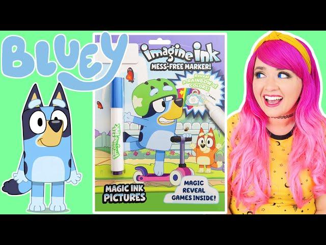 Coloring Bluey JUMBO Imagine Ink Coloring Book | Magic Ink Activity Book Coloring Pages