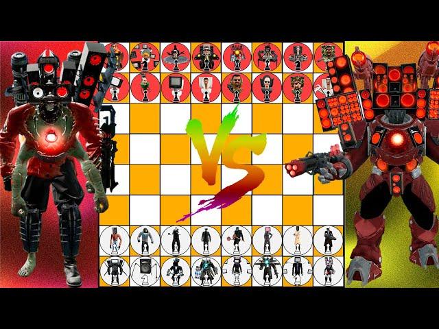 CHESS SKIBIDI TOILET tournament CURSED SPEAKER MAN Team VS SPIKER MAN Team in Garrys Mod