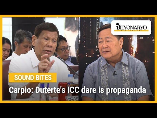 Carpio: Duterte's ICC dare is propaganda