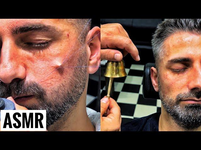 ASMR SLEEP MASSAGE • Feather cleaning and bell sound • Turkish Barber