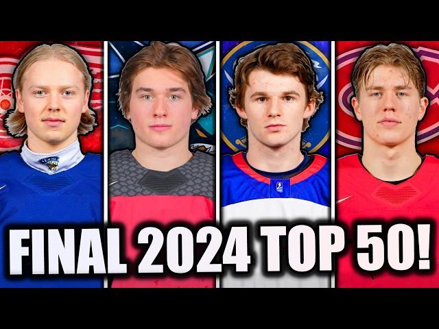 FINAL 2024 NHL DRAFT RANKINGS! (FULL Top 50 Scouting Reports & Highlights)