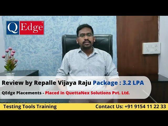 #Testing #Tools Training & #Placement  Institute Review by Vijaya Raju @qedgetech  Hyderabad